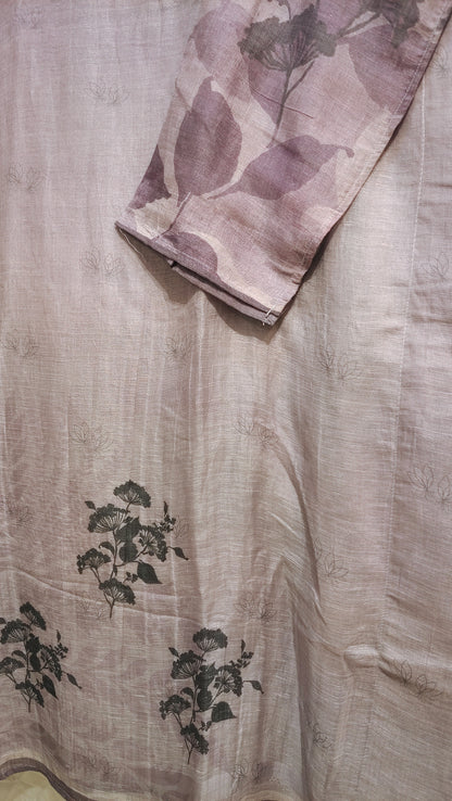 Semi Stitched Casual Kota Linen Kurta