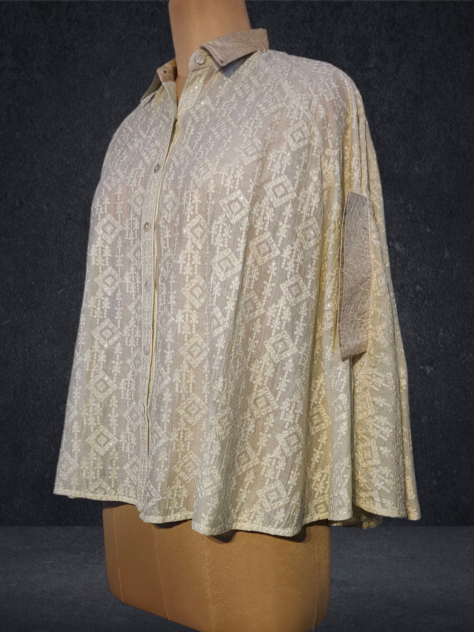 Stitched Embroidered Short Shirt VISHAL KAPUR STUDIO