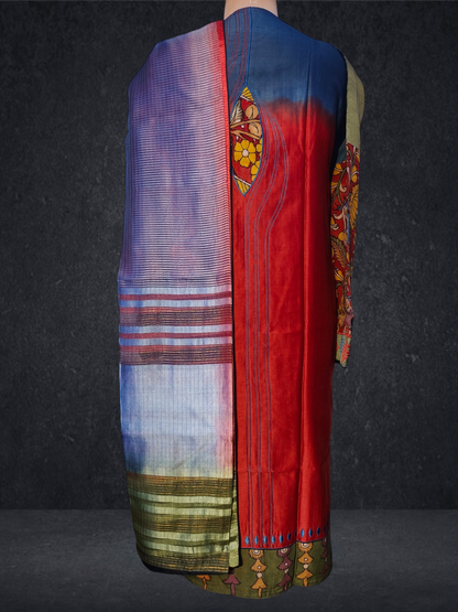 Semi Stitched Chanderi Formal Suitset