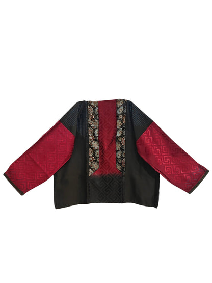 Semi Stitched Chanderi Ajrak Short Tunic
