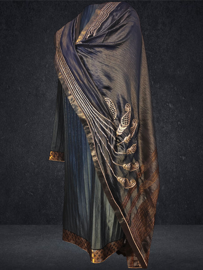 Semi Stitched Formal chanderi Suitset