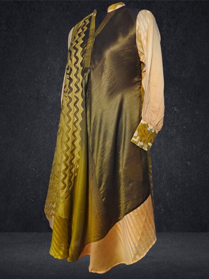 Stitched applique Long Dress
