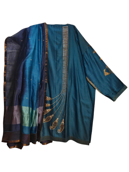 Semi Stitched Chanderi Formal Suitset