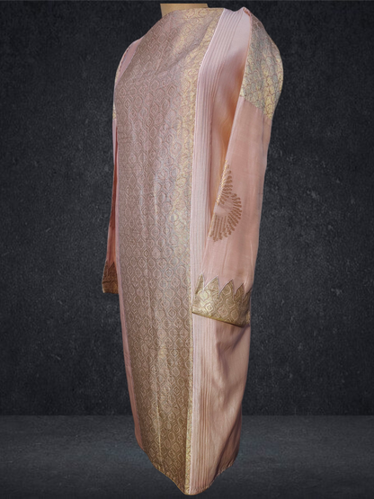 Semi Stitched Formal chanderi Suitset