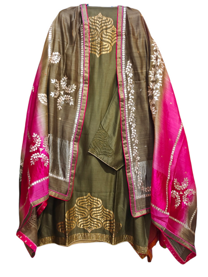 Semi Stitched Formal Chanderi Suitset