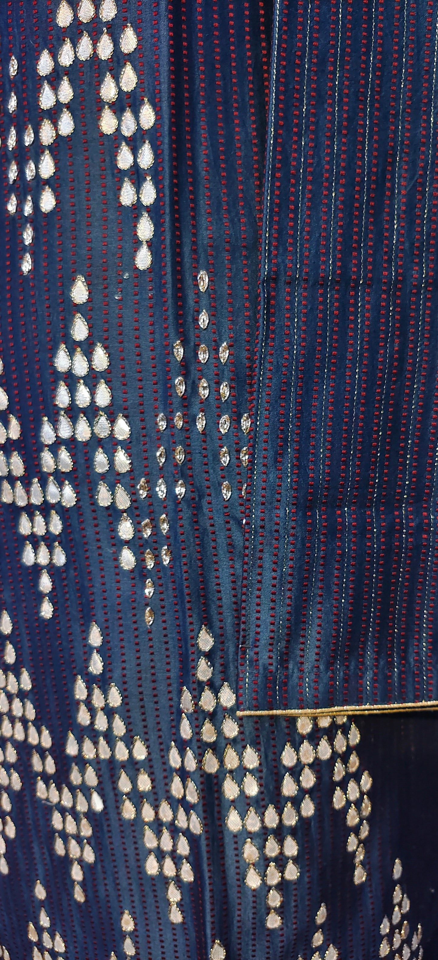 Semi Stitched Chanderi Formal Suitset