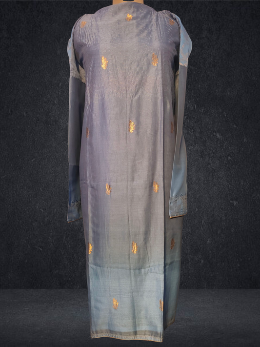 Semi Stitched Formal chanderi Kurta
