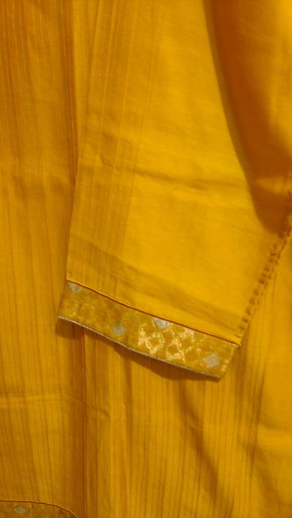 Semi Stitched Chanderi Formal Suitset