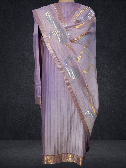 Semi Stitched Formal chanderi Suitset