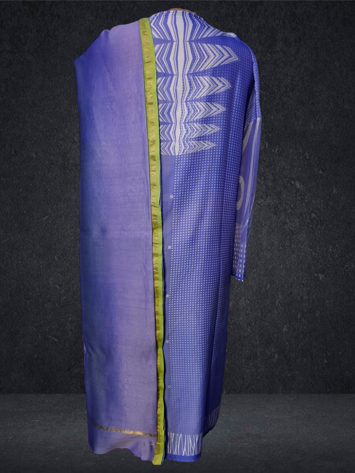 Semi Stitched Chanderi Casual Suitset