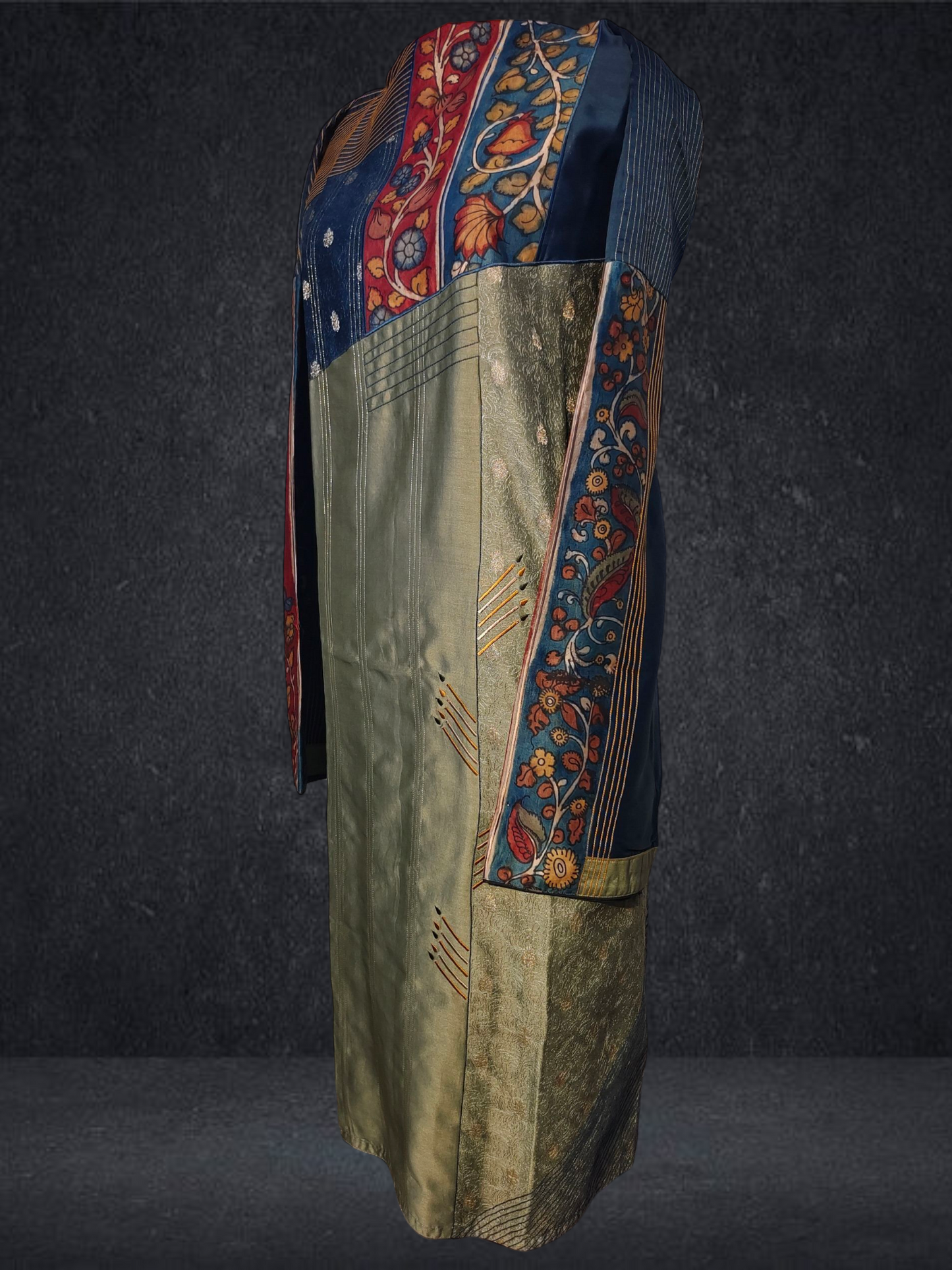 Semi Stitched Formal chanderi Suitset