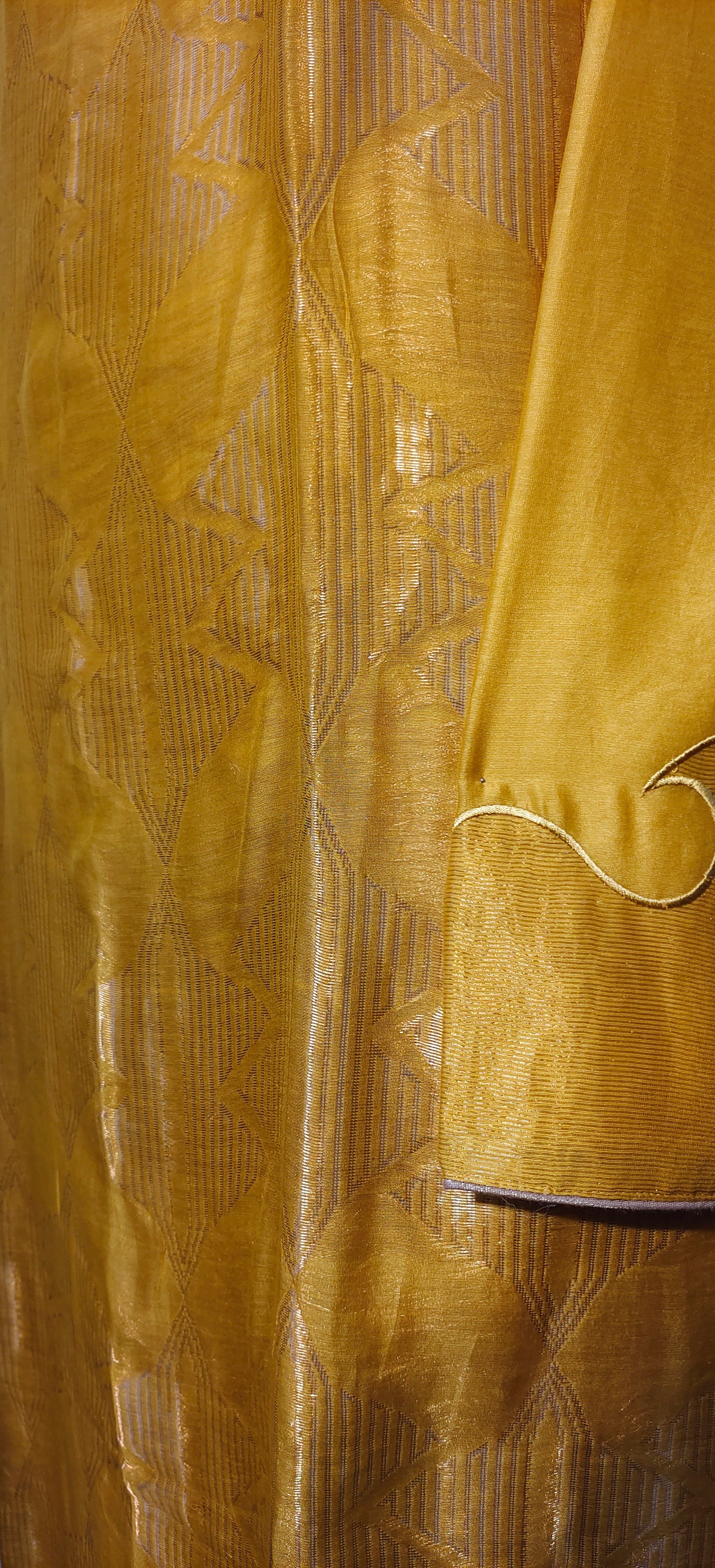 Semi Stitched Formal chanderi Kurta