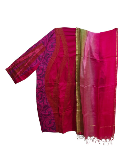 Semi Stitched Cotton Casual Suitset