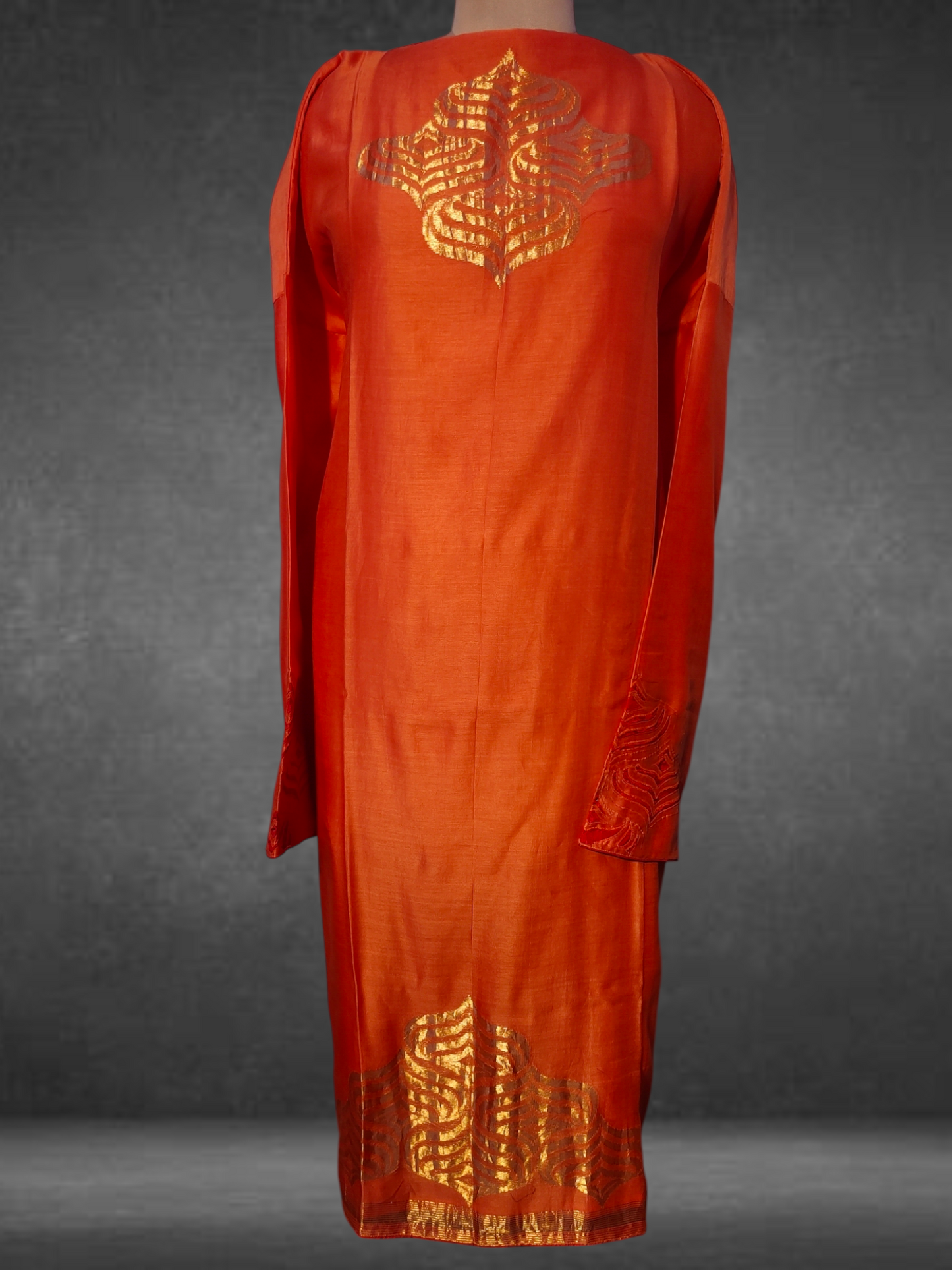 Semi Stitched Formal Chanderi kurta