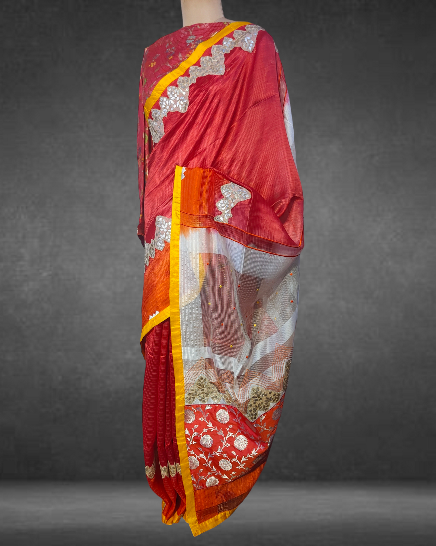 Formal Silk Gota Saree(VKSR05MAY09) VISHAL KAPUR STUDIO