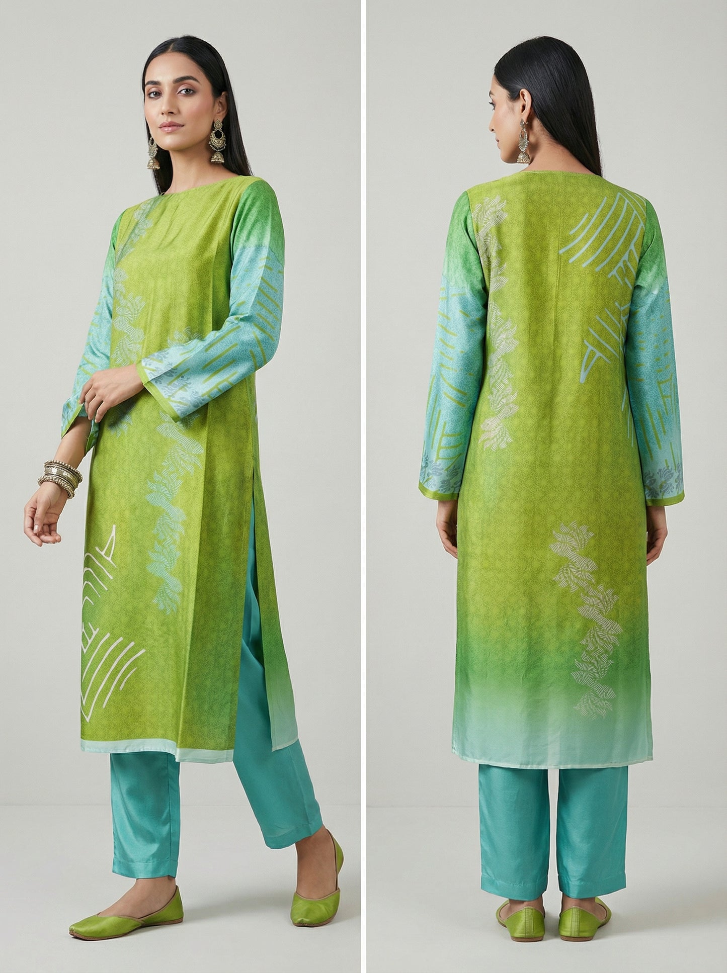 Semi Stitched Chanderi kurta