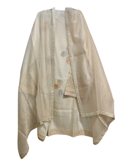 Semi Stitched Formal chanderi Suitset