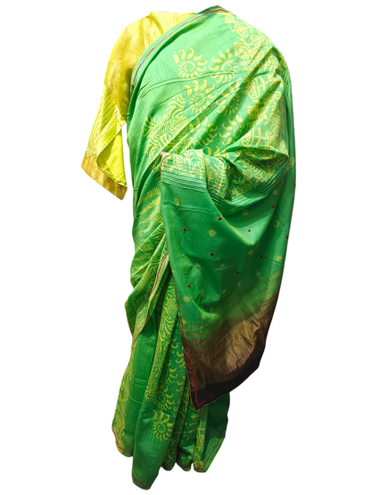 Formal Chanderi Block Printed Saree