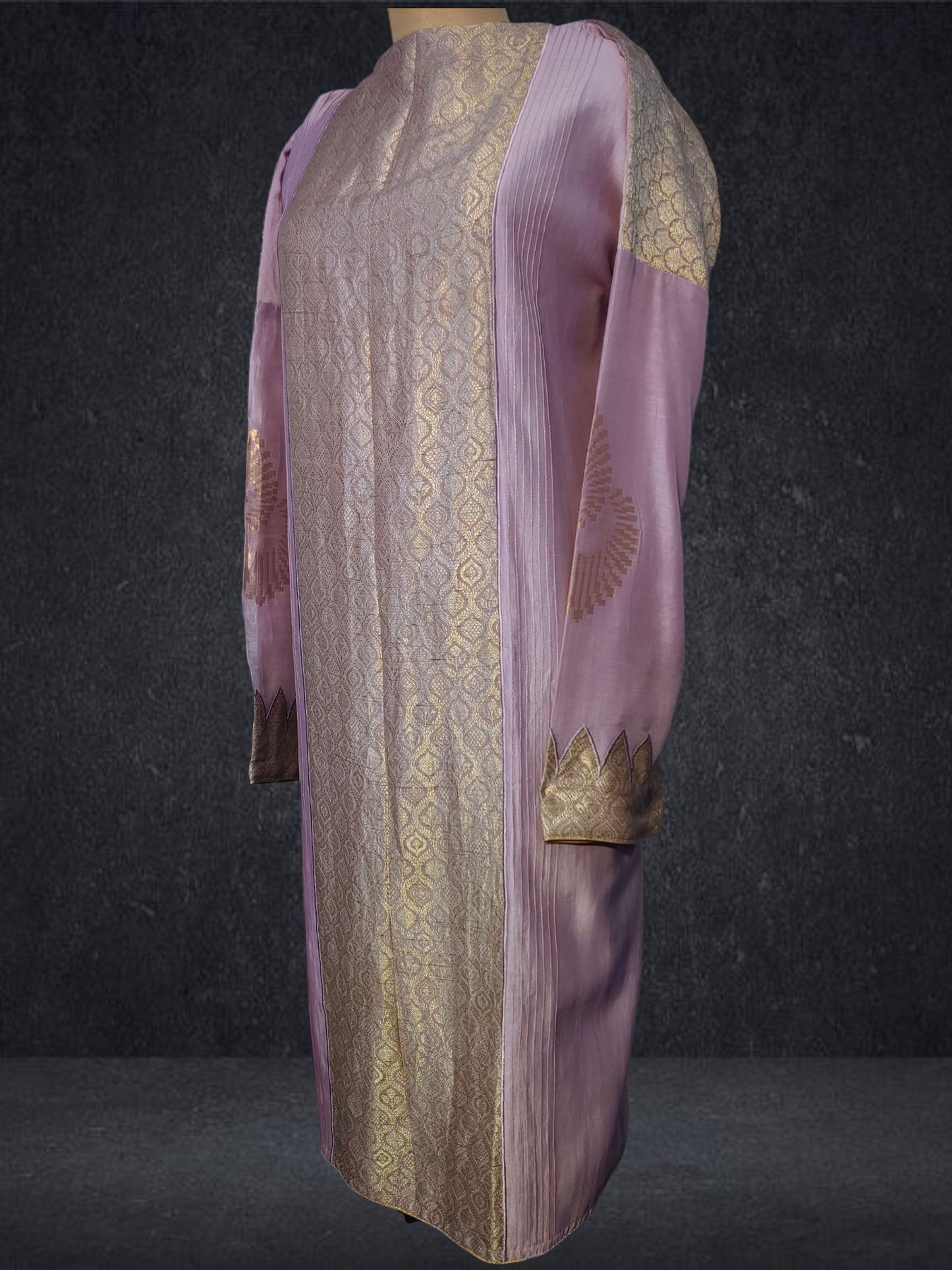 Semi Stitched Formal chanderi Kurta