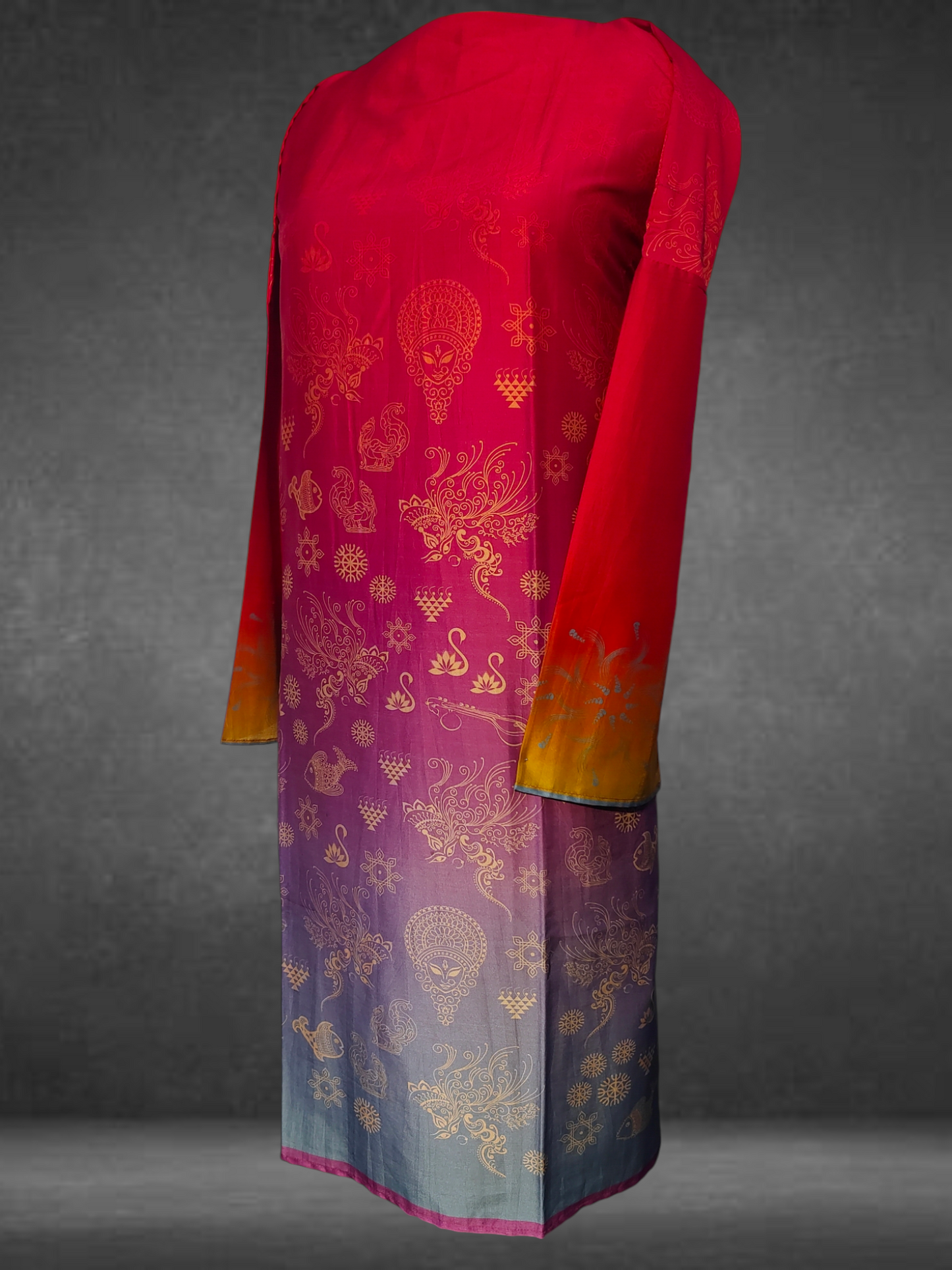 Semistitched Chanderi Casual kurta