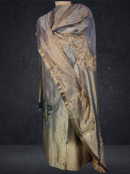 Semi Stitched Formal chanderi Suitset