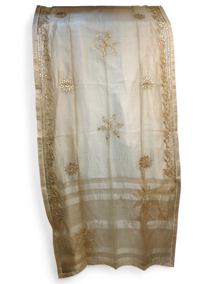 Semi Stitched Chanderi Formal Suitset