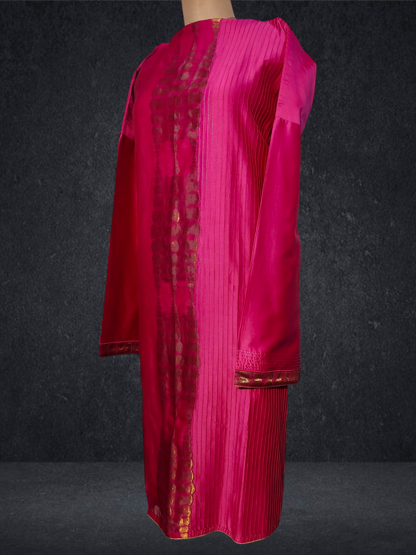 Semi Stitched Formal chanderi Suitset