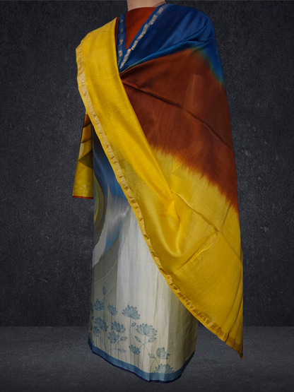 Semi Stitched Chanderi Casual Suitset VISHAL KAPUR