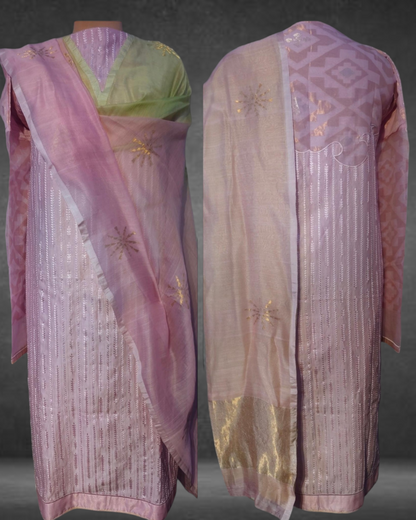 Semi Stitched Formal Chanderi suitset