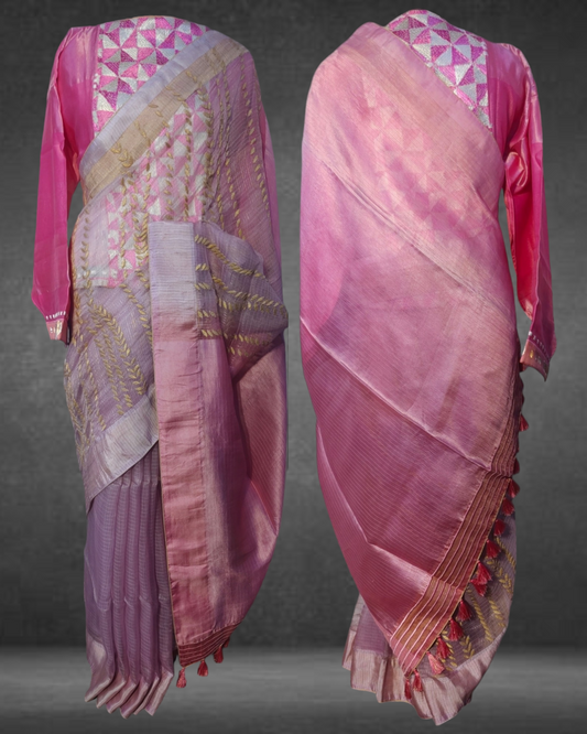 Formal Silk Katab Applique Saree(VKSR05MAY07) VISHAL KAPUR STUDIO