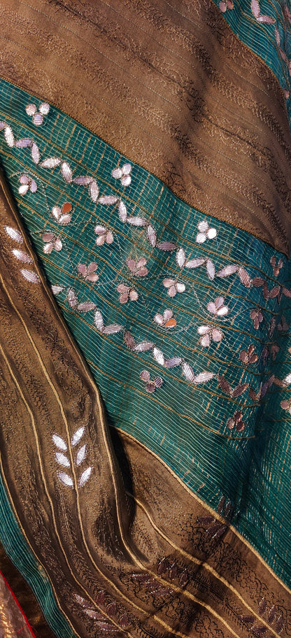 Semi Stitched Chanderi Formal Suitset