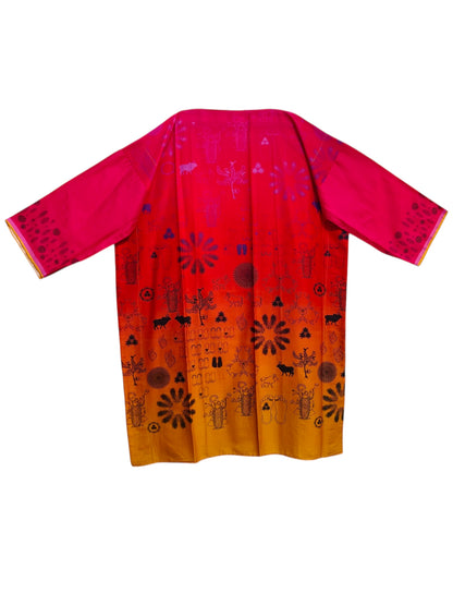 Semi Stitched Chanderi Casual Suitset