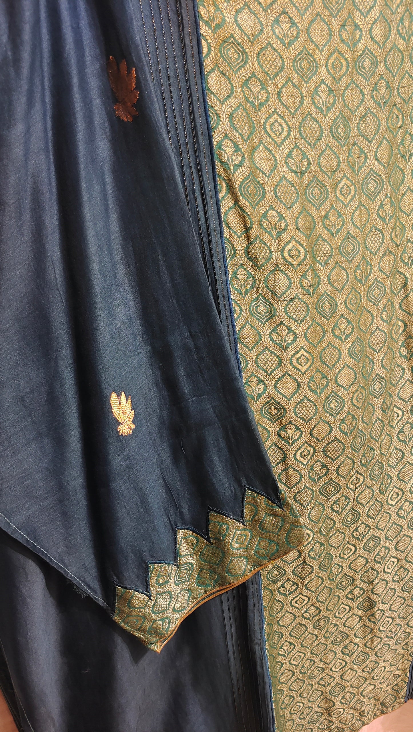 Semi Stitched Formal chanderi Suitset