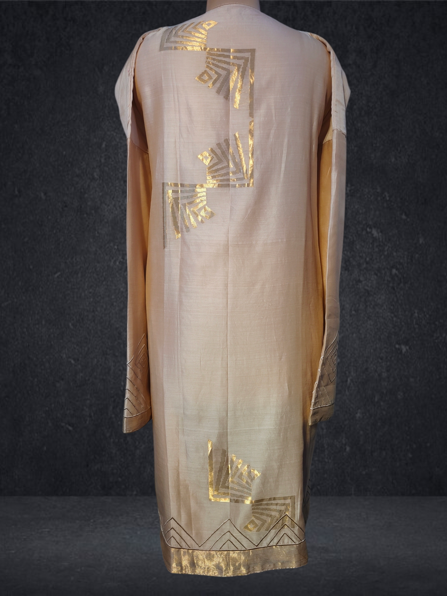 Semi Stitched Chanderi kurta