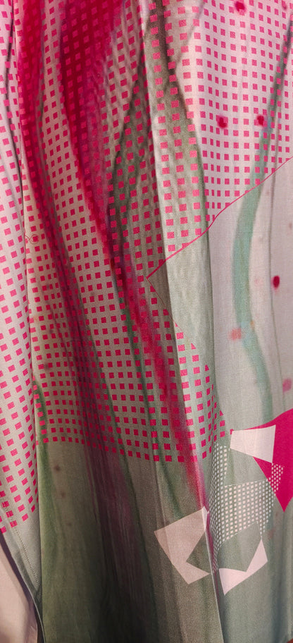 Stitched Chanderi Digital Printed Kaftan VISHAL KAPUR STUDIO