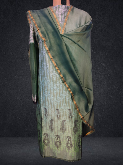 Semi Stitched Chanderi printed Kurta VISHAL KAPUR