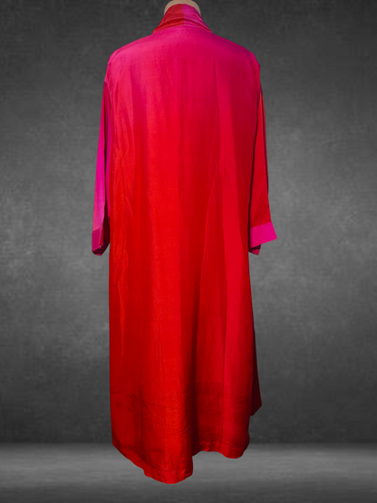 Long Silk Cape Dress