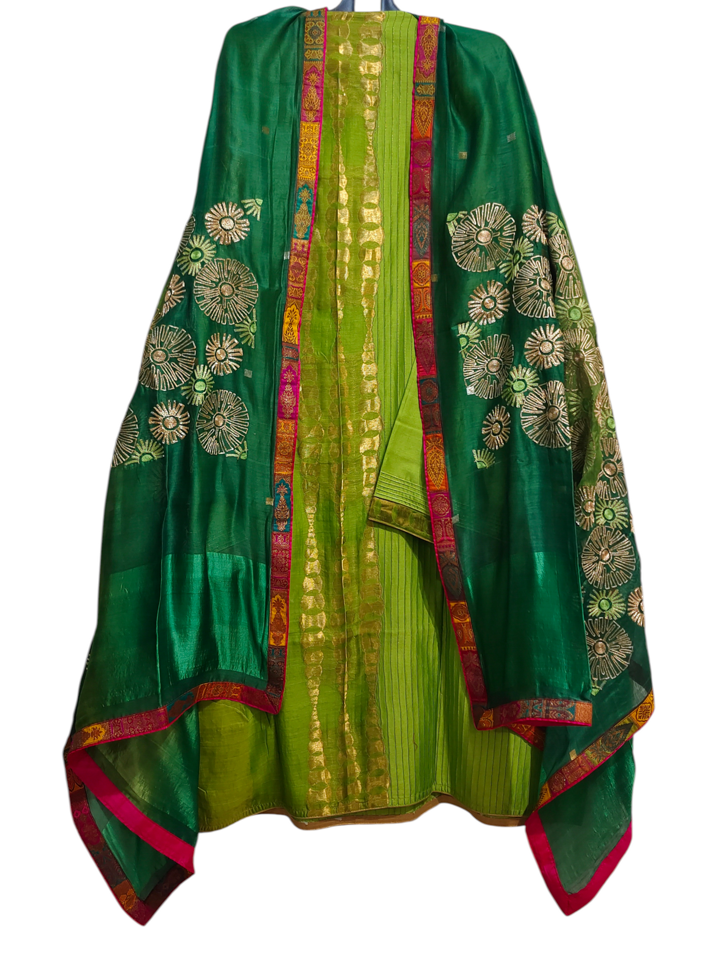 Semi Stitched Formal chanderi Suitset