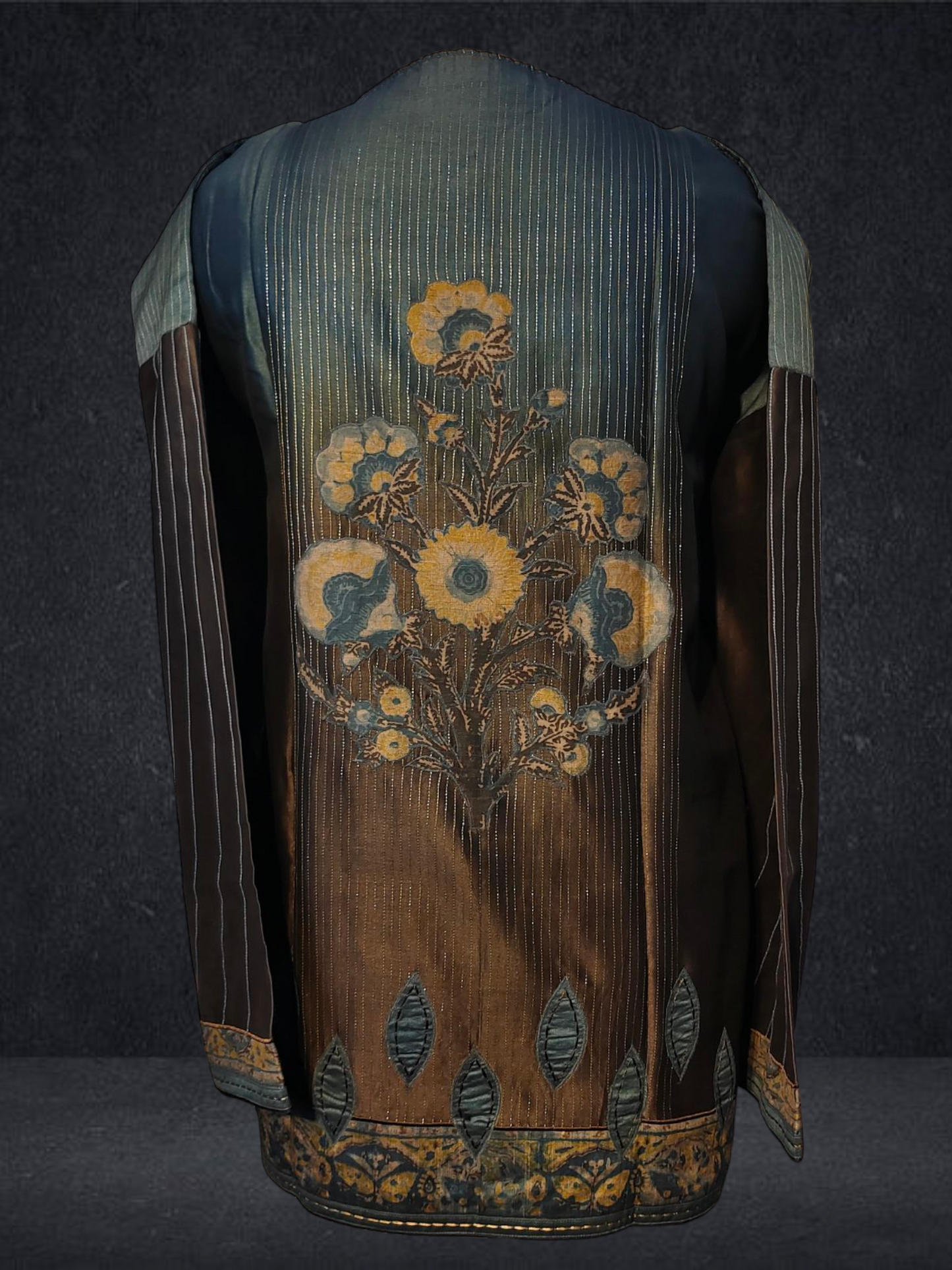 Semistitched Chanderi Ajrakh Short Tunic VISHAL KAPUR STUDIO