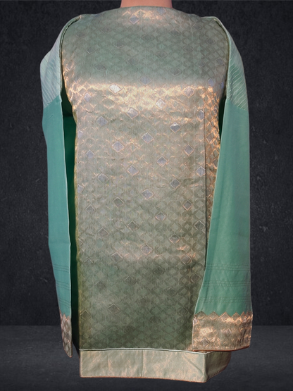 Semistitched Chanderi Zariwoven Short Tunic