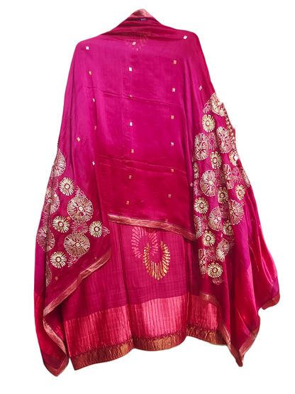 Semi Stitched Formal chanderi Suitset