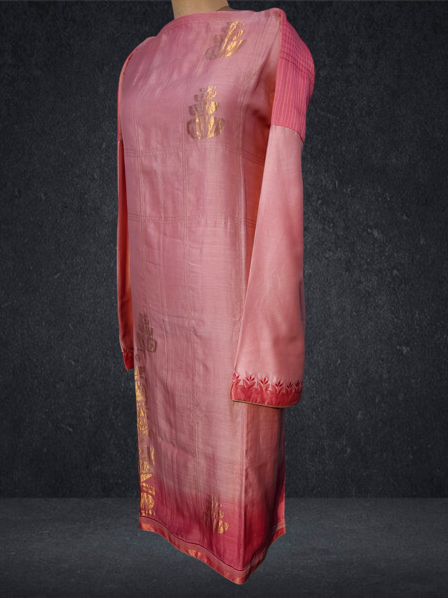 Semi Stitched Chanderi kurta VISHAL KAPUR
