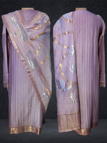 Semi Stitched Formal chanderi Suitset