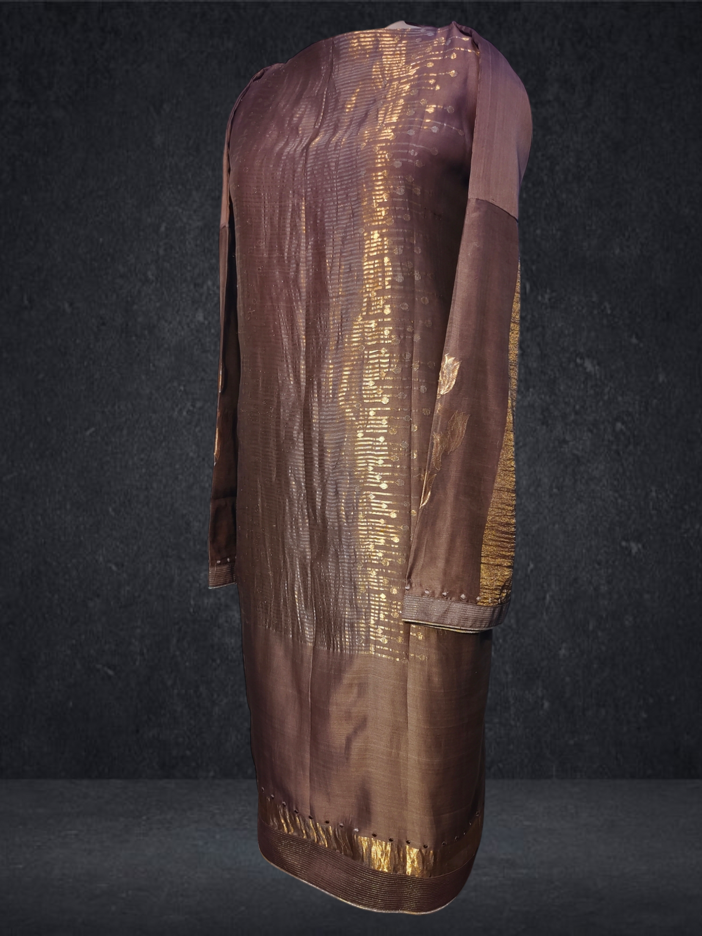 Semi Stitched Chanderi kurta