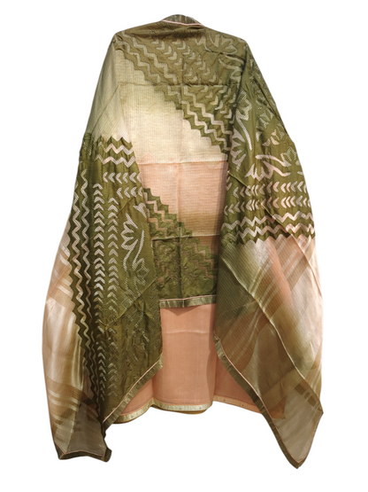 Semi Stitched Formal chanderi Suitset