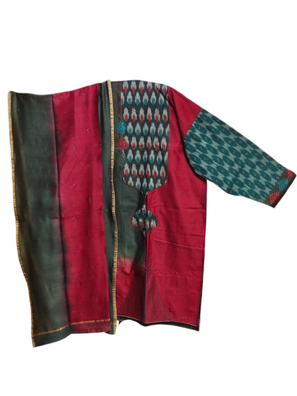 Semi Stitched Chanderi Formal Suitset