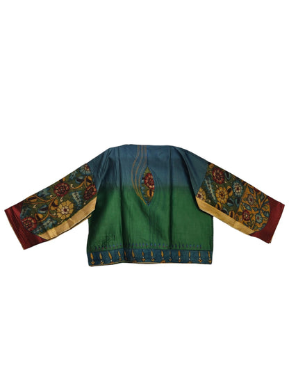 Semi Stitched Chanderi Kalamkari Ɓlouse VISHAL KAPUR STUDIO