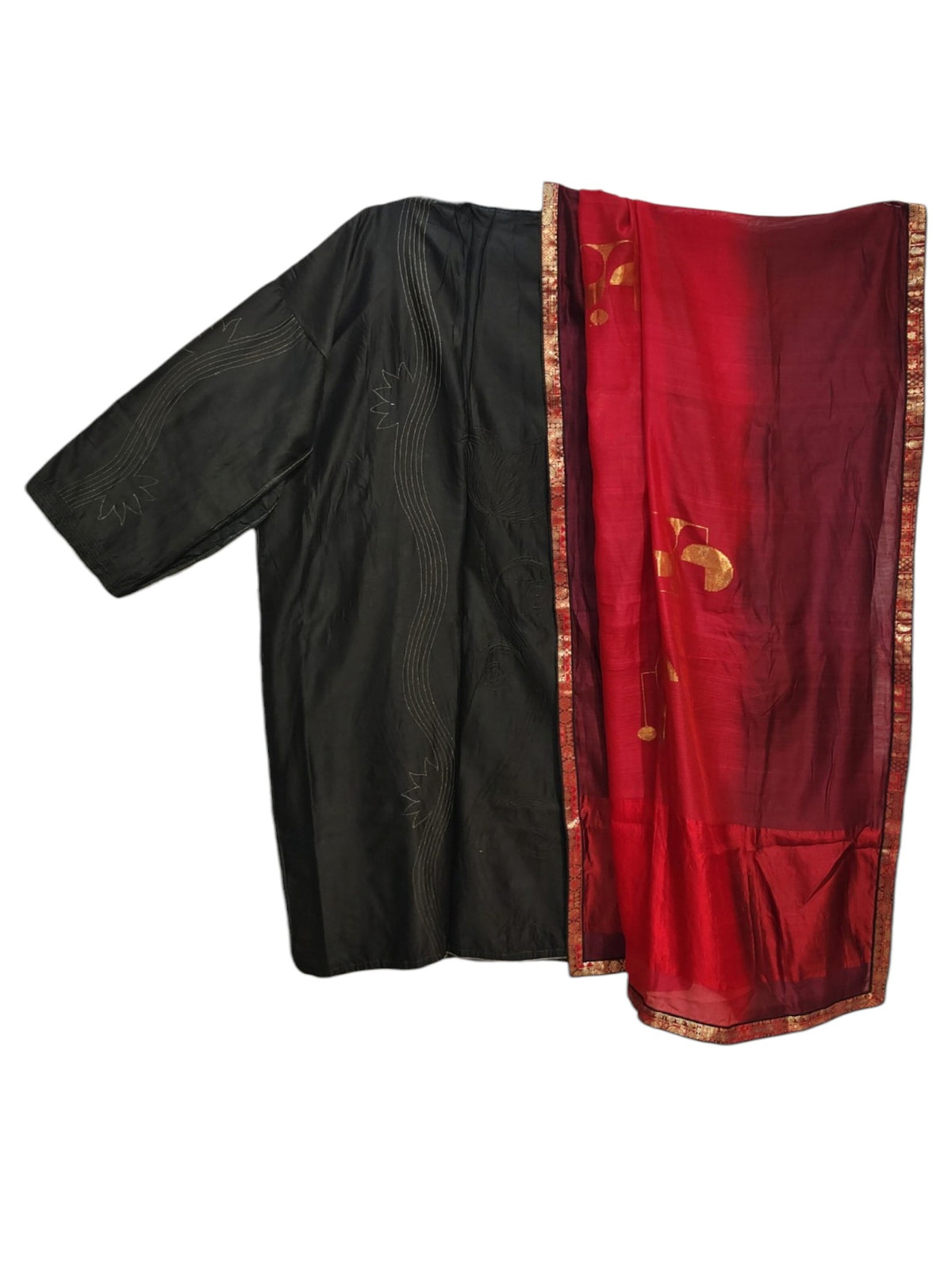 Semi Stitched Chanderi Formal Suitset