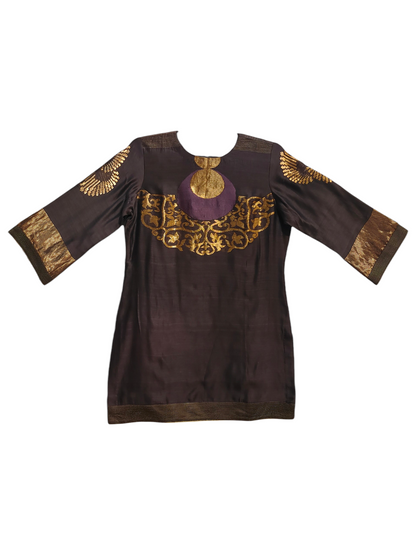 Stitched Chanderi  Tunic ready size 42