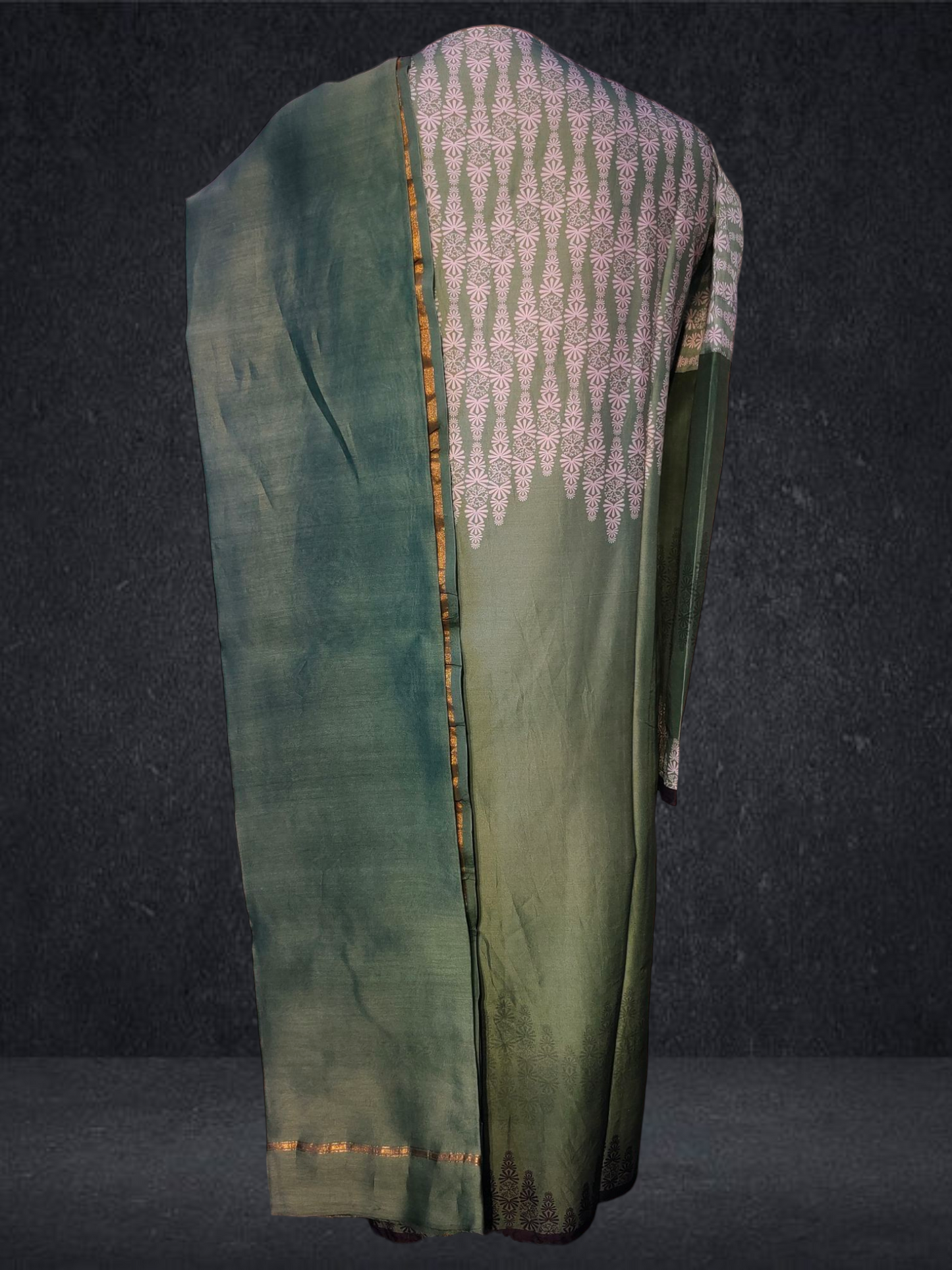 Semi Stitched Chanderi printed Kurta VISHAL KAPUR